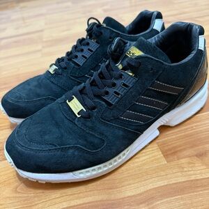 Adidas Men's Black Suede Zx8000 Size 9.5 Athletic Shoes Gold Accents